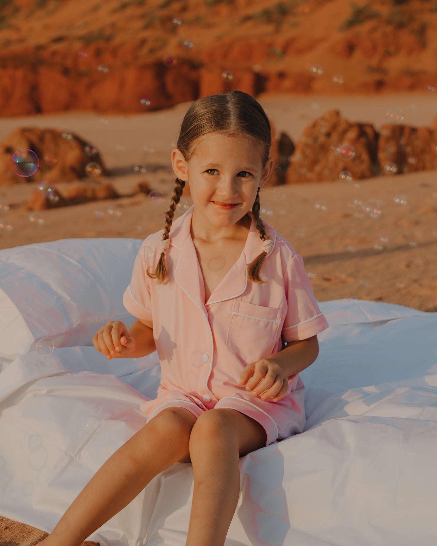 Baby Pink Bamboo Viscose - Kids